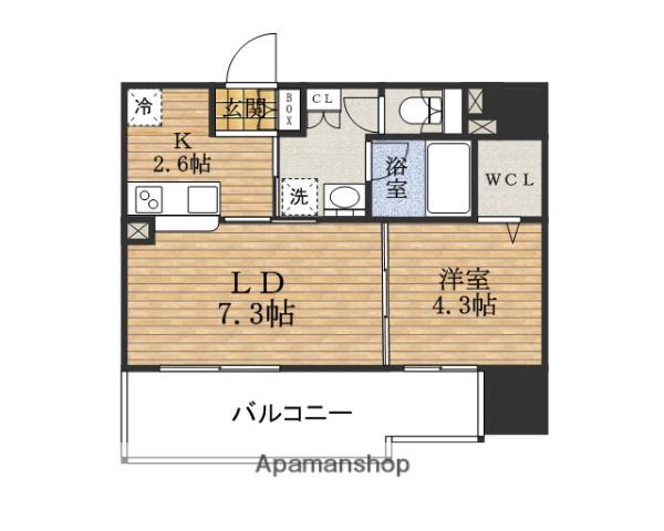 アーバネックスHOMMACHI(1LDK/13階)の間取り写真