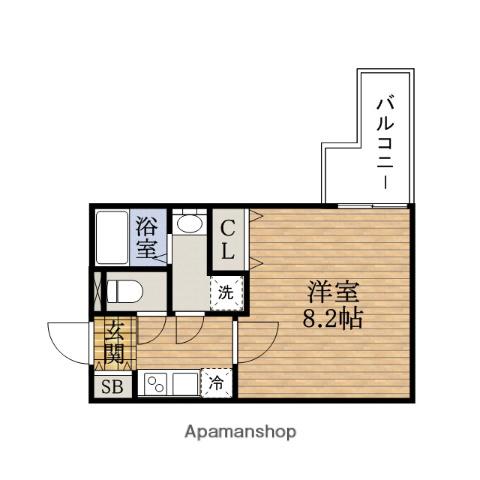 プライムアーバン御堂筋本町(1K/14階)の間取り写真
