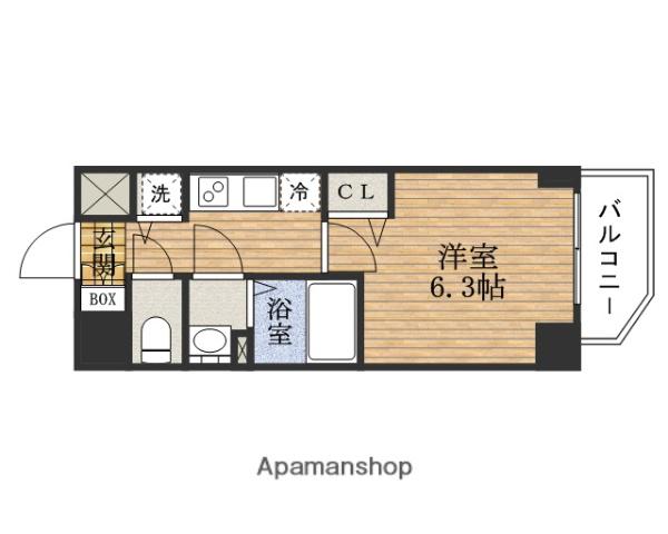 プレサンス江戸堀(1K/7階)の間取り写真