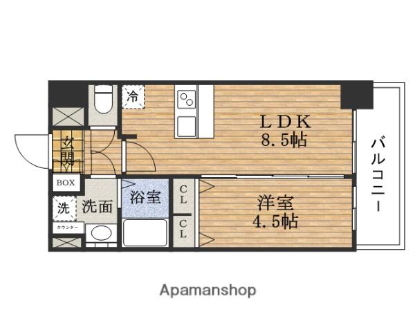 PRESSANCE大阪ドームシティワンダー(1LDK/11階)の間取り写真