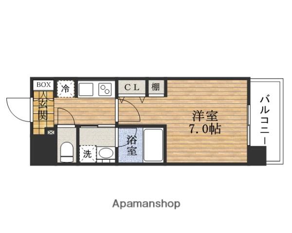 アーバネックスKITAHORIEⅡ(1K/2階)の間取り写真