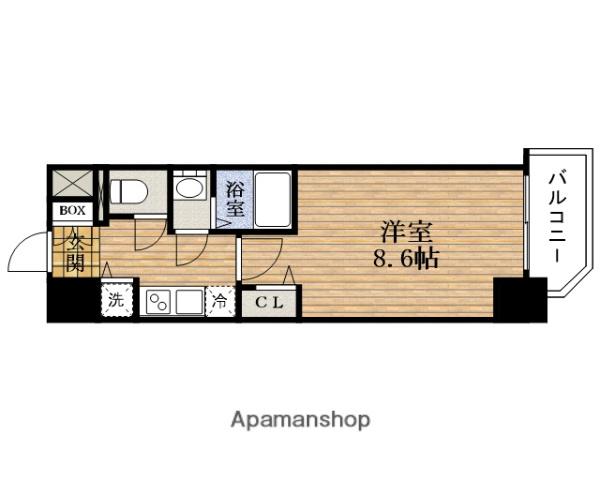 プレサンス本町EXTRA(1K/8階)の間取り写真