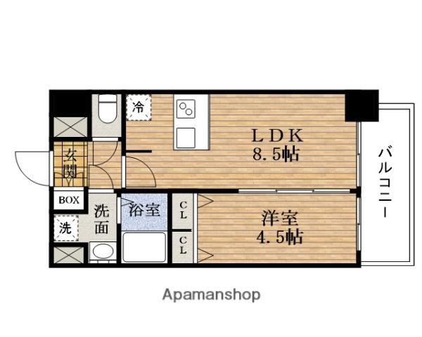 プレサンス高津公園DIO(1LDK/10階)の間取り写真