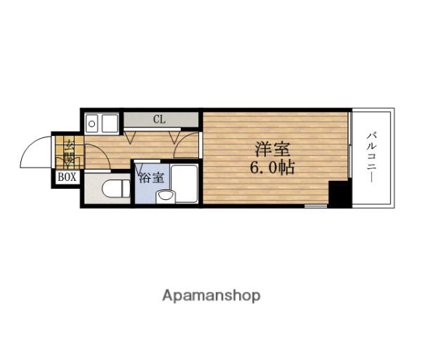 エステムコート大阪城南(1K/5階)の間取り写真