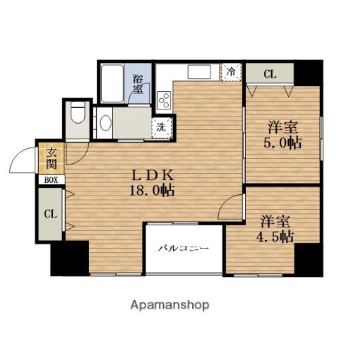 ロイヤル内本町(2LDK/4階)の間取り写真