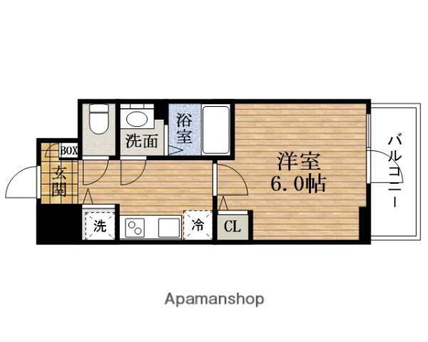 エスリード難波ステーションゲートノーステラス(1K/9階)の間取り写真