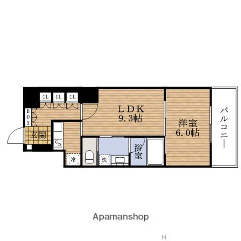 LEGAL四ツ橋立売堀Ⅱ(1LDK/4階)の間取り写真