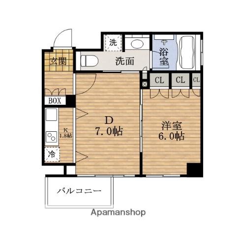 LEGAL四ツ橋立売堀Ⅱ(1LDK/4階)の間取り写真