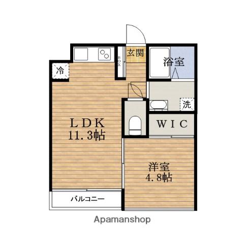 SEIWA南堀江リバーレジデンスウエスト(1LDK/5階)の間取り写真