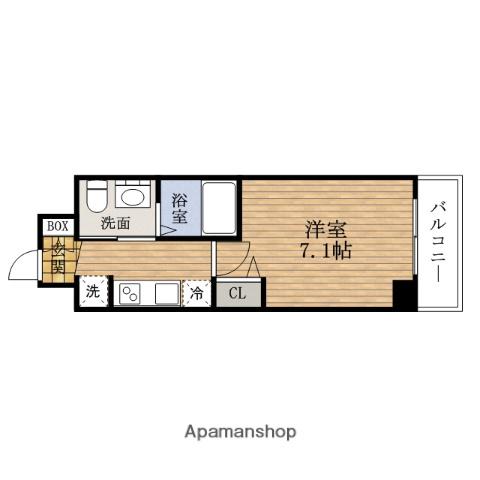 TLRレジデンス本町ウエスト(1K/13階)の間取り写真