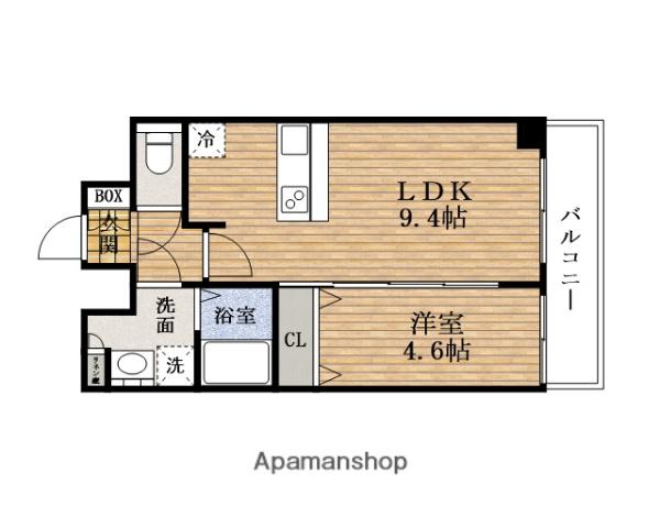 PRESSANCE立売堀パークシティ(1LDK/13階)の間取り写真