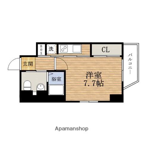 アクエルド新町(ワンルーム/10階)の間取り写真