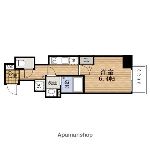 PRESSANCE松屋町グレース(1K/12階)の間取り写真