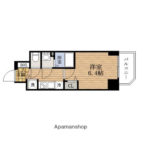 PRESSANCE松屋町グレース(1K/3階)の間取り写真