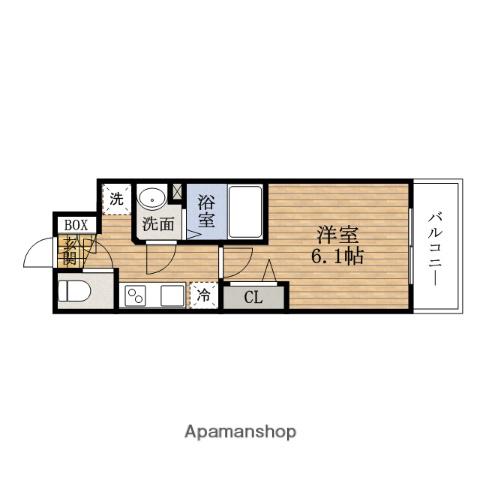 PRESSANCE新町ウィズジョイ(1K/9階)の間取り写真
