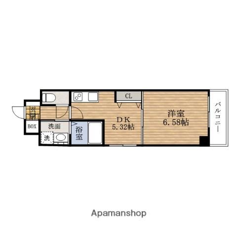 FRONTIER TOWER九条Ⅱ(1DK/6階)の間取り写真
