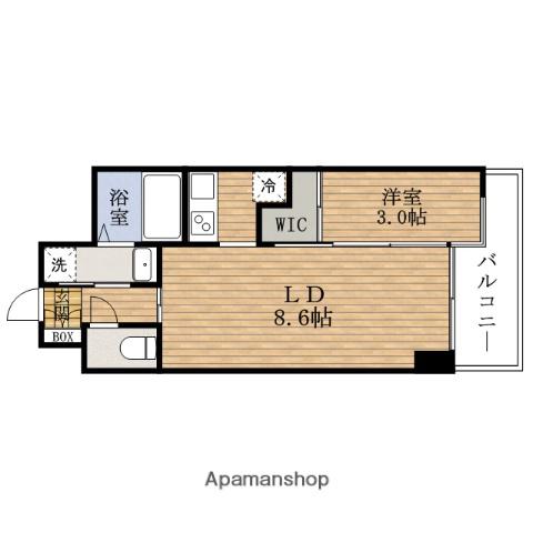 セレニテHOMMACHIグランデ(1LDK/14階)の間取り写真