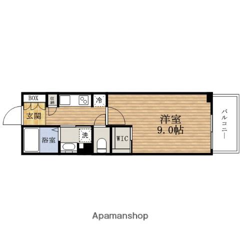 パークアクシスHOMMACHI(1K/13階)の間取り写真