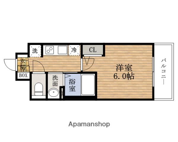 エステムコート難波ウエストサイドⅦグローブ(1K/8階)の間取り写真