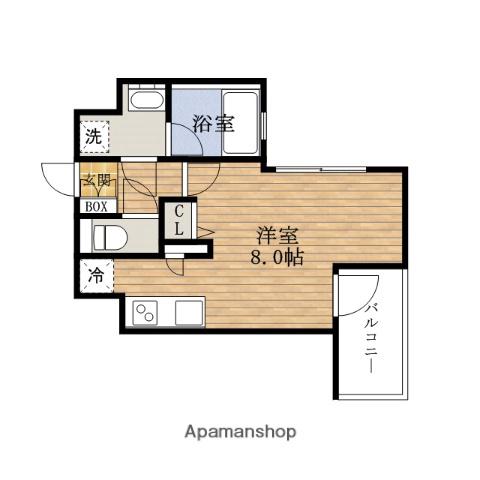 RESIDIA江戸堀(ワンルーム/6階)の間取り写真