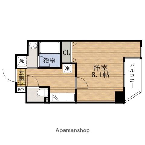 RESIDIA江戸堀(1K/6階)の間取り写真