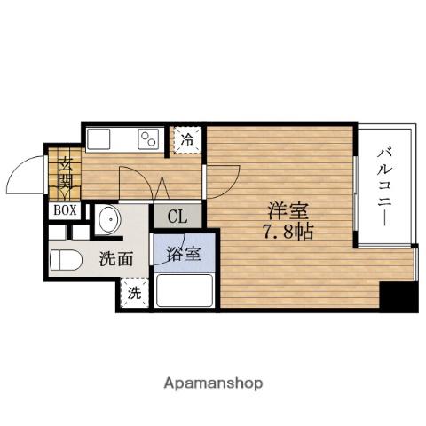 RESIDIA江戸堀(1K/4階)の間取り写真