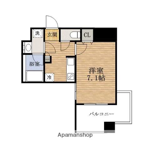 RESIDIA江戸堀(1K/6階)の間取り写真