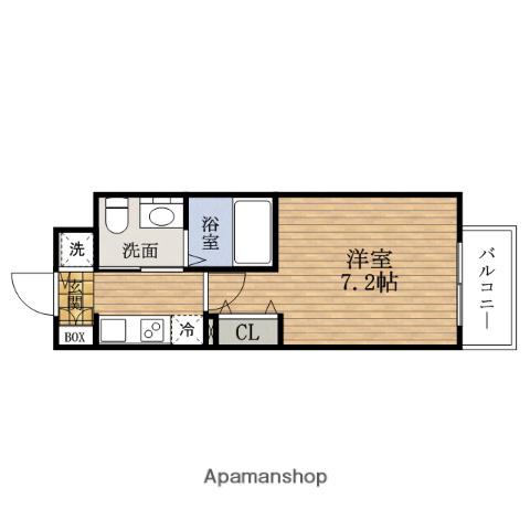 GRAND-ROUGE 中之島南(1K/10階)の間取り写真