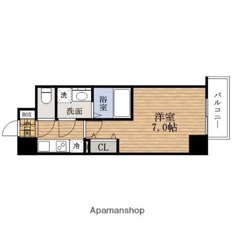 GRAND-ROUGE 中之島南(1K/10階)の間取り写真