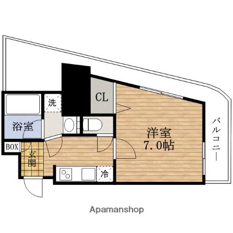カスタリアタワーHIGOBASHI(1K/11階)の間取り写真