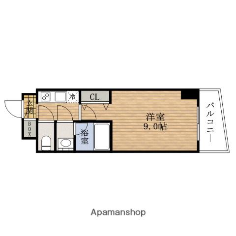 カスタリアタワーHIGOBASHI(1K/11階)の間取り写真
