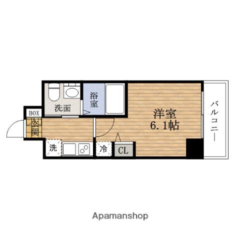エステムコート難波ウエストサイドⅢ DOMECITY(1K/7階)の間取り写真