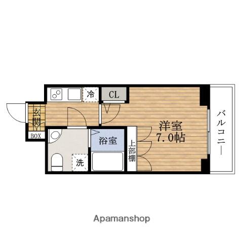 アドバンス心斎橋ラシュレ(1K/13階)の間取り写真