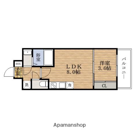 SERENITE北久宝寺(1LDK/12階)の間取り写真