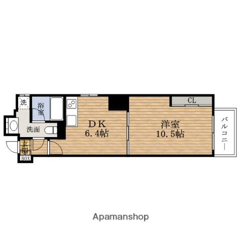 ボーベルMINAMISEMBA(1DK/5階)の間取り写真
