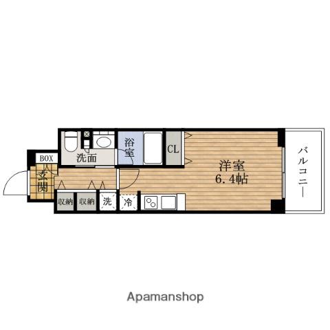 アーバネックスKITAHAMA(ワンルーム/14階)の間取り写真