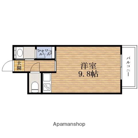 エスクレア御堂筋本町(ワンルーム/8階)の間取り写真