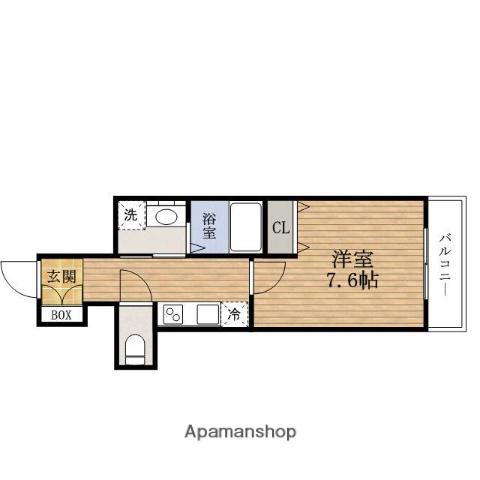 PRESSANCE堺筋本町駅前(1K/6階)の間取り写真