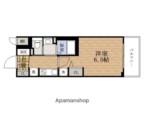 エステムコート難波Ⅴ BROAD(1K/12階)の間取り写真