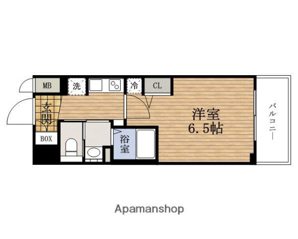 エステムコート難波Ⅴ BROAD(1K/14階)の間取り写真