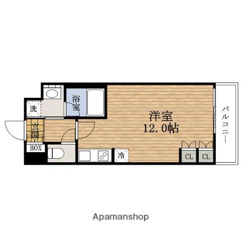 KDXレジデンスHOMMACHIBASHI(ワンルーム/8階)の間取り写真