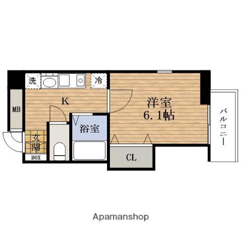 シティライフエイペックス大手通(1K/7階)の間取り写真