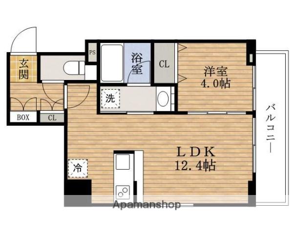 MAREI下寺町(1LDK/10階)の間取り写真