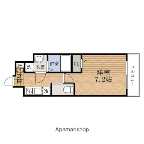 エグゼ難波西Ⅱ(1K/8階)の間取り写真