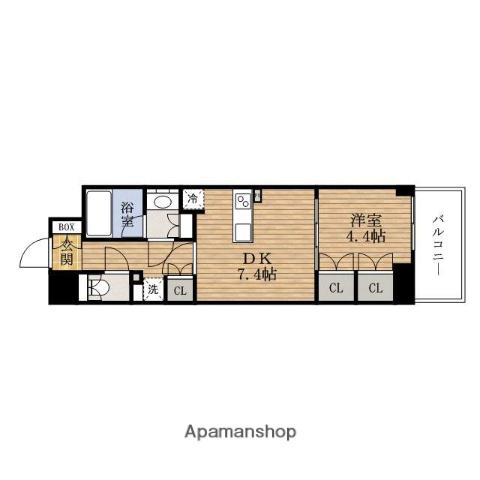 CONFORIA北堀江1丁目(1DK/6階)の間取り写真