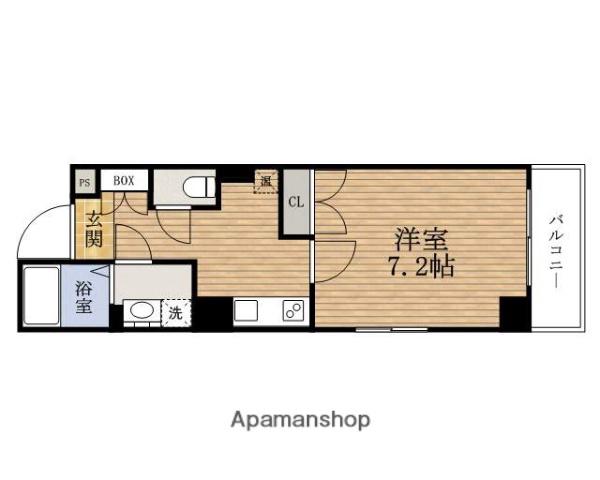 ブラービSHIMMACHI(1K/8階)の間取り写真