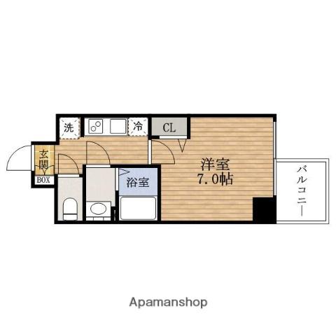 PRESSANCE心斎橋レヨン(1K/8階)の間取り写真