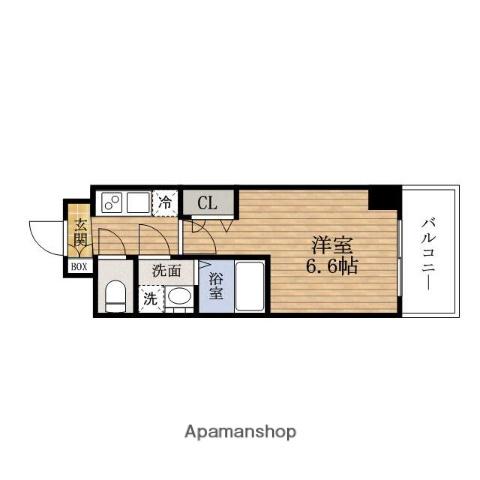 レジュールアシュ大正レガント(1K/6階)の間取り写真