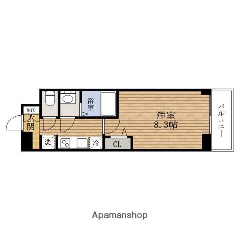 PRESSANCE心斎橋ソレイユ(1K/7階)の間取り写真