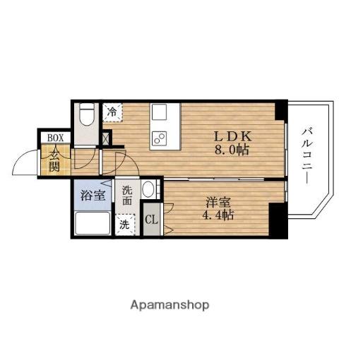 PRESSANCE北浜オリジン(1LDK/4階)の間取り写真